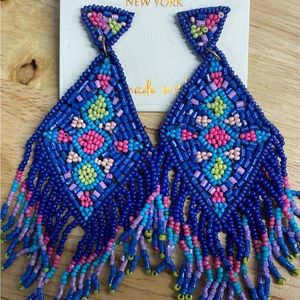 NEW colorful seed bead earrings.
